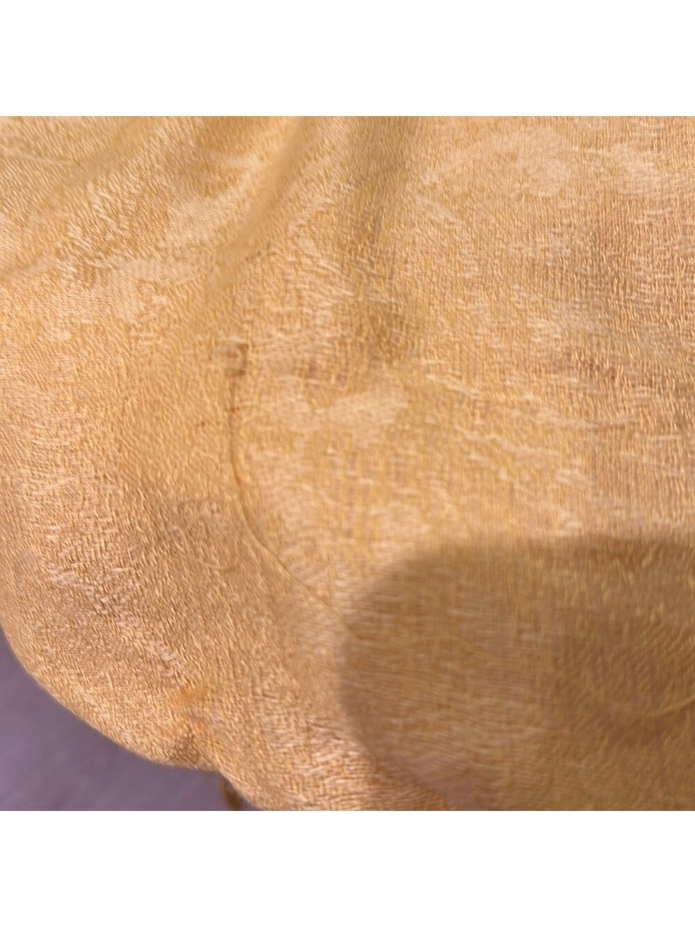 Elegant Yellow Scarf with 3.5” Fringe on the edges. Paisley design Tone on tone - Picture 14 of 15